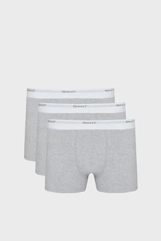 Чоловічі сірі боксери (3 шт) CORE TRUNK 3 PACK Gant S 900003333
