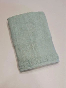 Махровое полотенце лицевое 50*90 Cestepe VIP Cotton Бирюзовое
