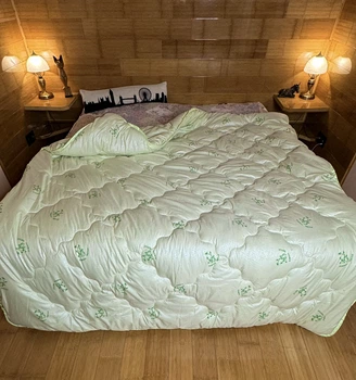 Килима полуторна зимова Bamboo 145×210 см стьобана з бамбукового волокна антиалергенна