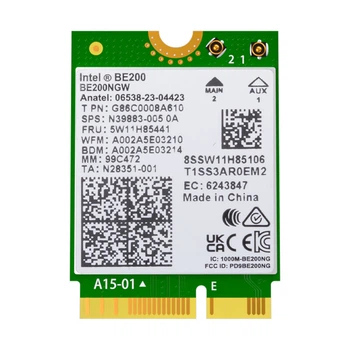 Wi-Fi/Bluetooth адаптер MOGE BE200 WiFi7/8774 Мбит/с/Bluetooth 5.4/Три диапазона/MU-MIMO/M.2