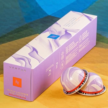 Капсулы Nespresso Vertuo French Lavender & Vanilla Decaffeinato (французская лаванда и ваниль без кофеина), 230 мл - 10 капсул