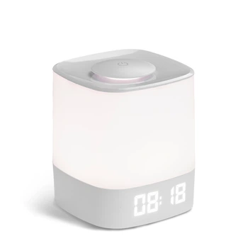 LED светильник 4 W, аккумуляторный (Li-ion 18650 1200mAh) TITANUM 3000К/4000К/6000К компактный (10*9*9 см) с цифровыми часами