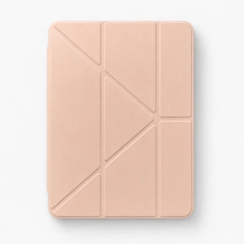 Чехол Case Pro Origami Smart Case Clear + Stylus для iPad Air 4/5 10.9" / iPad Pro 11" 2018-2022 с прозрачной задней частью и местом под стилус Pink Sand розовый бежевый нюдовый