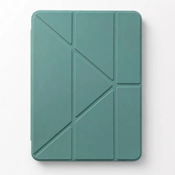 Чехол Case Pro Origami Smart Case Clear + Stylus для iPad Air, Air 2, iPad 5/6, iPad Pro 9.7 с прозрачной задняей частью Green зеленый