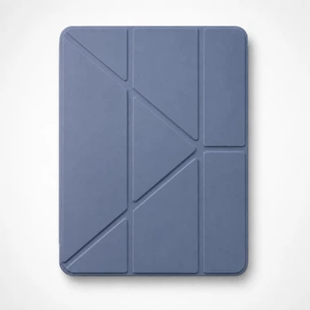 Чехол Case Pro Origami Smart Case Clear + Stylus для iPad Air 4/5 10.9" / iPad Pro 11" 2018-2022 с прозрачной задней частью и местом под стилус Dark Blue синий