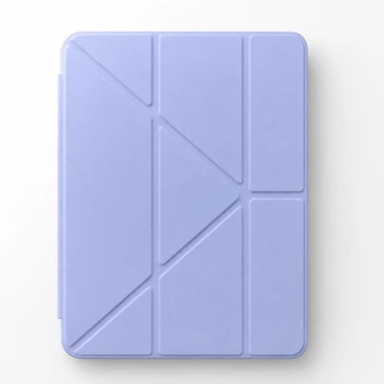 Чехол Case Pro Origami Smart Case Clear + Stylus для iPad Air 4/5 10.9" / iPad Pro 11" 2018-2022 с прозрачной задней частью и местом под стилус Лавандовый