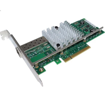Сетевая карта PERCKO Intel 82599 Chip PCI-Ex8 10G Gigabit Fiber Optic Network Card X520-DA1, SFP+ Server E10G41BF, совместимая с X520T1 M2, для подключения к гигабитной сети.