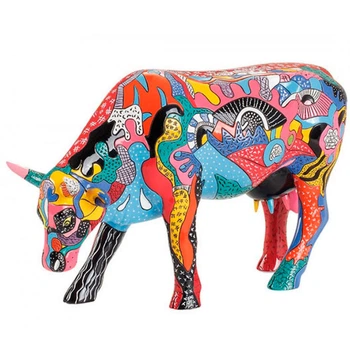 Колекційна статуетка Cow Parade корова Partying with P-COW-sso, Size L, 30×9×20 см (46718)