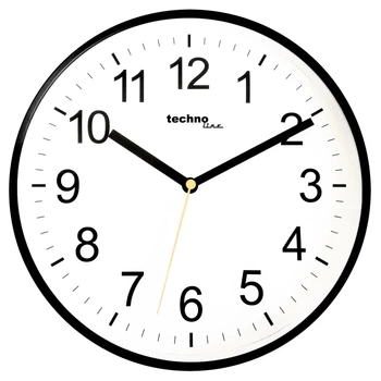 Настенные часы Technoline WT630 кварцевые 237 мм пластик черный/белый