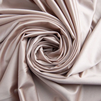 Ткань трикотаж SILKY 160 г/м2 ширина 175 см премиальная блестящая ткань для легинсов и топов беж/пудровый 5254894