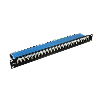 Патч-панель 19" 24xRJ-45 FTP, кат. 6, dual type, EPNew EPNew 6PLDN-F24BK