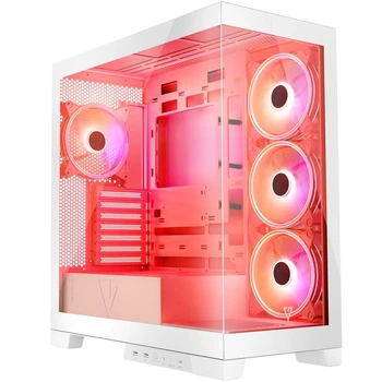 Корпус Modecom VOLCANO SPACE APEX ARGB 4x140mm fans MIDI USB 3.0x2+TYPE-C WHITE без БЖ ATX (AT-SPACE-PG-20-000000-000)