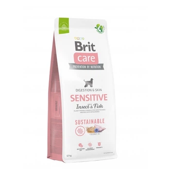 Корм Brit Care Dog Sustainable Sensitive Insect and Fish сухий з рибою та білком комах для дорослих собак з чутливою шкірою 12 кг