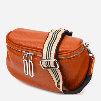 Сумка на пояс бананка жіноча з натуральної шкіри Vintage leather-22112 Руда