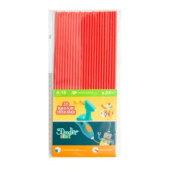 Набор стержней для 3D-ручки 3Doodler Start красный эко-пластик 150 см