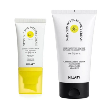 Набор для защиты кожи лица и тела SPF 50+ 2 шт Дерматокосметика