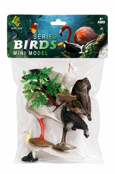 Набор фигурок птиц Birds Mini Model, 6 реалистичных игрушечных птиц