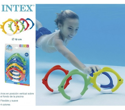 Набор для ныряния Intex 55507 Рыбки 4 шт. игрушки для бассейна и плавания.