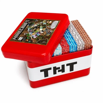 Магнитный конструктор-головоломка Magnetic Puzzle 240 деталей с боксом TNT и фигурками Красный