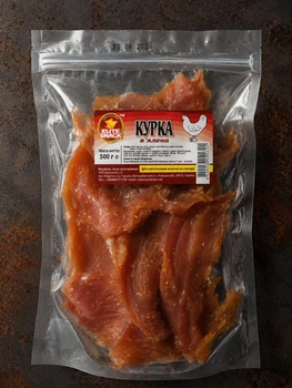 Джерки "Курка в'ялена" 500г, ТМ "Еліт Снек"