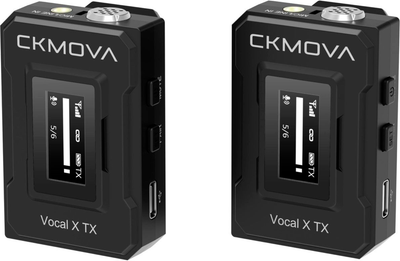Бездротова мікрофонна система CKMOVA Vocal X V1 2.4 GHz Black (SUP_em4022)