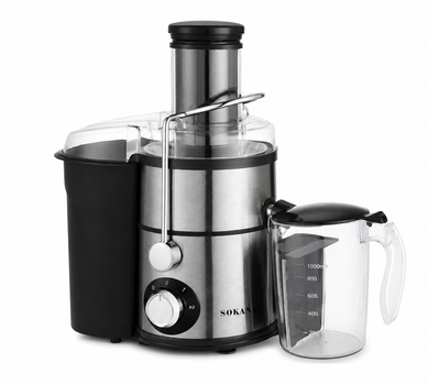 Центробежная соковыжималка SOKANY SK-03009 1200 Вт, 2 скорости, широкое загрузочное отверстие