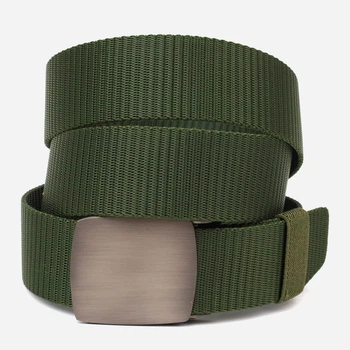 Ремінь чоловічий тканинний Vintage leather-20595 110 см Зелений