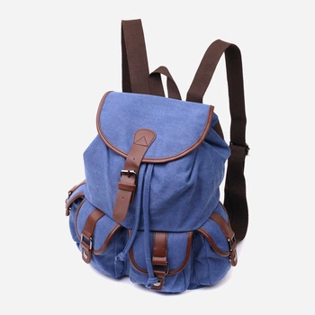 Рюкзак тканевый 15 л вмещает формат А4 Vintage leather-22154 Синий