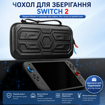 EVA сумка-чехол для Nintendo Switch 2, дорожный защитный кейс с ручкой, отсек для картриджей