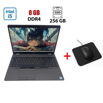 Ноутбук Dell Latitude 5500 / 15.6" (1920x1080) IPS / Intel Core i5-8365U (4 (8) ядра по 1.6 - 4.1 GHz) / 8 GB DDR4 / 256 GB SSD / Intel UHD Graphics 620 / WebCam б/в + Подарунок Мишка та килимок