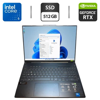 Игровой ноутбук Asus TUF F16 FX607VU / 16" (1920x1200) IPS / Intel Core 5 210H (8 (12) ядер по 1.6 - 4.8 GHz) / 16 GB DDR5 / 512 GB SSD / nVidia GeForce RTX 4050, 6 GB GDDR6, 96-bit / WebCam / Коробка б/у
