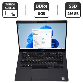 Ультрабук Dell Latitude 5400 / 14" (1920x1080) IPS Touch / Intel Core i5-8365U (4 (8) ядра по 1.6 - 4.1 GHz) / 8 GB DDR4 / 256 GB SSD / Intel UHD Graphics 620 / WebCam / Windows 11 Pro б/у