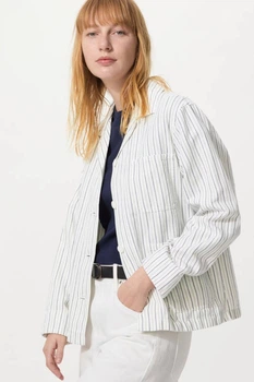 Пиджак Uniqlo 42(S) Белый в полоску (150138)