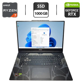 Ігровий ноутбук MSI Cyborg A17 AI / 17.3" (1920x1080) IPS / AMD Ryzen 7 260 (8 (16) ядер по 3.8 - 5.1 GHz) / 16 GB DDR5 / 1000 GB SSD / nVidia GeForce RTX 5050, 8 GB GDDR7, 128-bit / WebCam б/в
