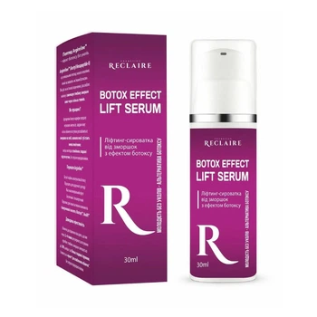 Ліфтинг-сироватка від зморшок з ефектом ботоксу Botox Effect Lift Serum Reclaire cosmetics 30 мл
