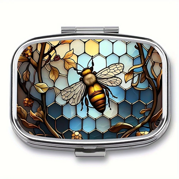 Металлическая таблетка Honey Bee Мини-кейс для таблеток и украшений Пчелка
