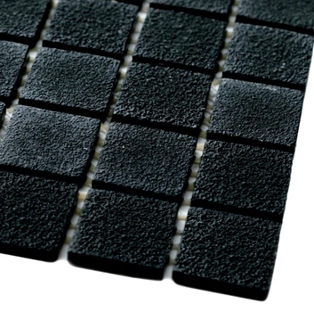 Мозаика CONCRETE BLACK черная шершавая облицовочная (13-90654)