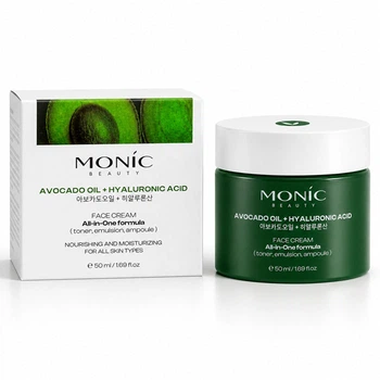 Крем для лица Monic Beauty All-in-One Formula с маслом авокадо и гиалуроновой кислотой, 50 мл ( 5061010293177 )