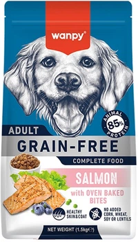 Сухий беззерновий корм Wanpy Adult Dog Grain Free Salmon для собак віком від 1 року, з лососем 1.5 кг (6927749823186)