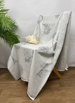Рушник пляжний пештемаль Pupilla 90х180 Yelken Gri