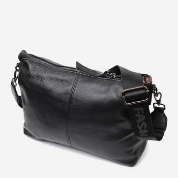 Сумка кросс боди через плечо женская из натуральная кожи Vintage leather-22379 Черная