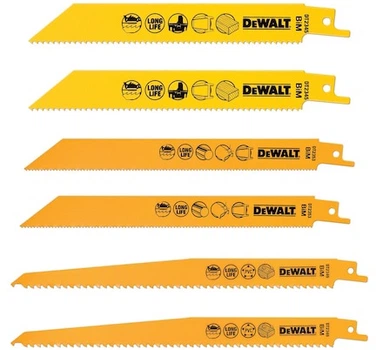 Набір полотен для шабельної пилки DeWalt BIM 6 шт (DT2444-QZ)