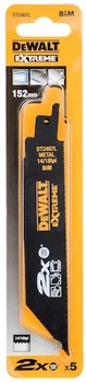 Zestaw brzeszczotów do piły szablastej DeWalt Extreme 2X Long Life BIM do metalu 152 mm 5 szt (DT2407L-QZ)