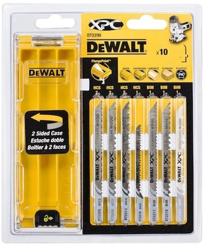 Набір полотен для лобзика DeWalt XPC для різання дерева 10 шт (DT2296-QZ)