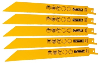 Zestaw brzeszczotów do piły szablastej DeWalt BIM TPI 14 do metalu 203 mm 5 szt (DT2353-QZ)