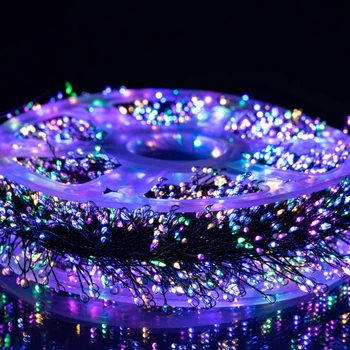 Гирлянда-нить 3000 LED 100 метров для дома зеленая PS-7328