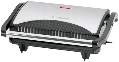 Электрический гриль 700 Вт для кухни 23x14,5 см антипригарное покрытие Clatronic LS-0134