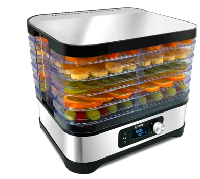 Сушилка для грибов овощей фруктов 450 Вт 12 л 5 секций нержавеющая сталь Yoer LS-2469