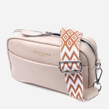 Сумка кросс боди через плечо женская из натуральная кожи Vintage leather-22660 Белая