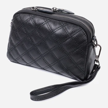 Сумка кросс боди через плечо женская из натуральная кожи Vintage leather-22807 Черная